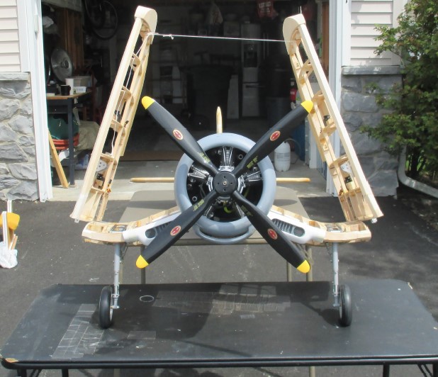 Model Airplane News - RC Airplane News | Corsair Folding Wing Mechanism