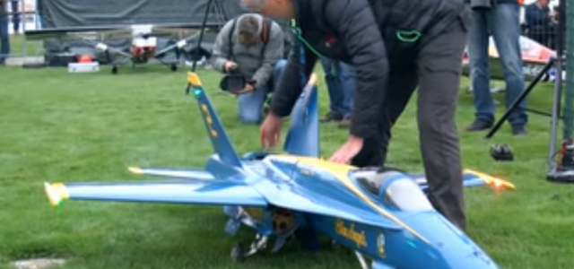 Stunning Twin Turbine F-18 Blue Angels Jet